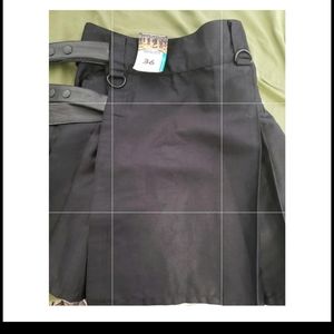 Black Scottish kilt skirt